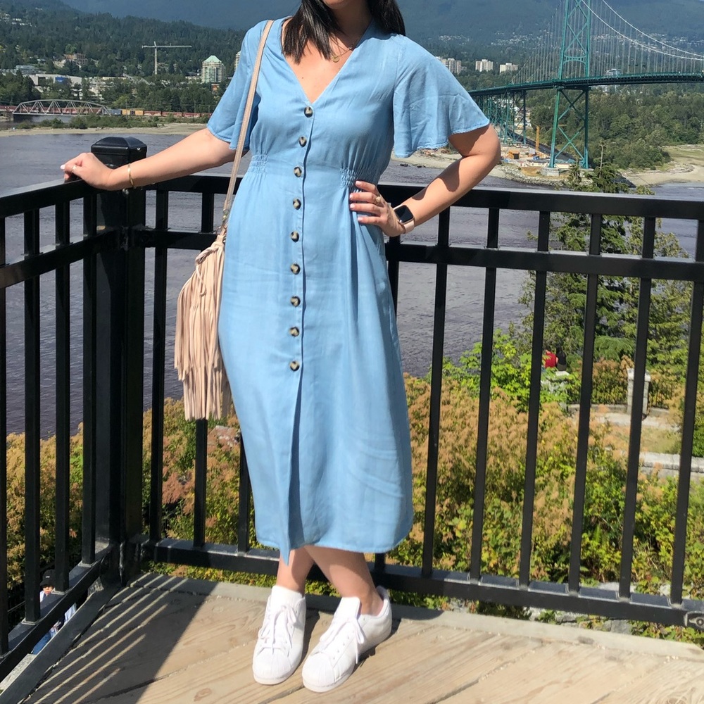 Zara Denim Button Up Dress